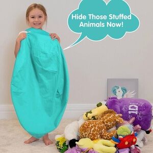 Canvas Stuffed Animal Storage Bean Bag Chair